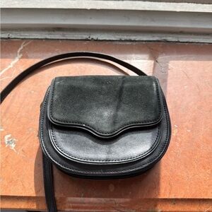 Rebecca minkhoff black leather crossbody satchel